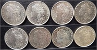 (8) 1921-D Morgan Silver Dollar Coins