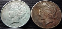 1925 & 1925-S Peace Silver Dollar Coins