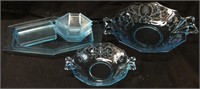 BLUE GLASS DISHES