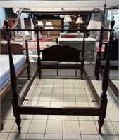 QUEEN CANOPY BED: HEAD, FOOT, RAILS, CANOPY FRAME
