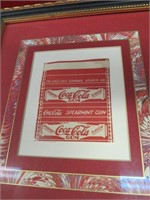 Coca-Cola Chewing Gum Wrapper- Framed 10x9"