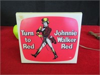Light Up Sign- Johnny Walker Red- Works! 8x7"