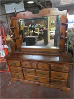 Real Wood Chest of Drawers W/ Mirror 2 Pieces