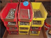 12 PLASTIC CONTAINERS AND BOLTS