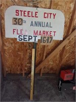 STEELE CITY FLEA MARKET SIGN