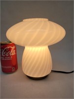 Lampe champignon en verre