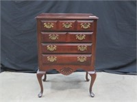 MAHOGANY AMERICAN DREW 4 DRAWER CUTLERY CHEST