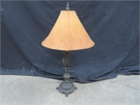 WROUGHT IRON BASED TABLE LAMP WITH SHADE
