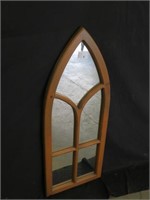 PINE FRAMED TEMPLE DESIGN WALL MIRROR