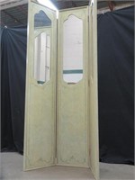 THREE FOLD DRESSING SCREEN WITH MIRRORS