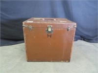 VINTAGE TRAVEL TRUNK WITH INITIALS G.H.