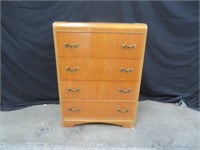FOUR DRAWER WATERFALL STYLE CHEST OF DRAWERS
