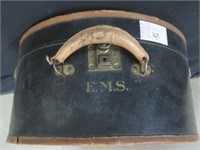VINTAGE HAT BOX WITH INITIALS E.M.S