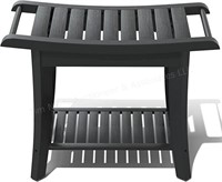 Ramboo shower stool bench Black
