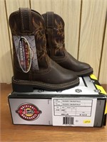 New Justin Boys Boots size 8 1/2 D  model 4681 JR