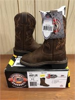 New Justin Boys Boots size 9 D model 4681JR