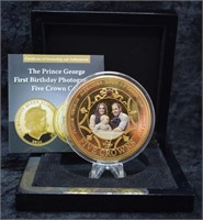 2014 Prince George First Birthday 5 Crown Coin