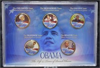 Life & Times of Barack Obama Colorized Coin Set