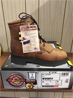 New Justin Ladies Work Boots steel Toe size 6 1/2