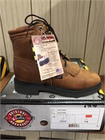 New Justin Ladies Work Boots Steel Toe Size 8B