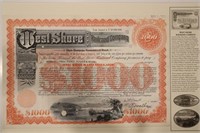 1954 West Shore Railroad Co Stock Certificate