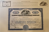 1954 Lehigh Valley Railroad Co Stock Certificate