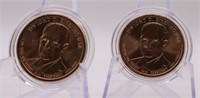 2 Pcs Eisenhower Commemorative Dollars
