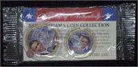 2008 Barack Obama Colorized 2 Coin Set