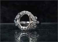 Sterling Silver CZ Ring Mount
