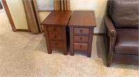Pair Side Tables 16x25x27”