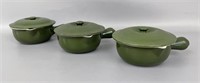Three Vintage Hall Covered Casserole Dishes