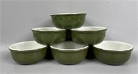 Six Vintage Small Hall Pottery Bowls #413