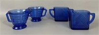 Vintage Hazel Atlas Cobalt Blue Sugar & Creamer