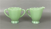 Vintage Jadeite Sugar & Creamer