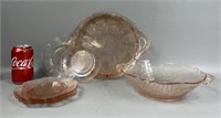 Matching Vintage Pink Depression Glass Lot