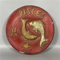 Pisces Chalkware Plaque