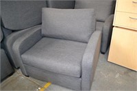Grey Fabric Single Size Sofa Bed Arm Chair