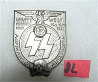 German SS West Frankfurt badge in silver WWII styl
