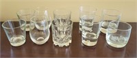 Whiskey glasses with brand names