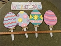 Easter decor signs