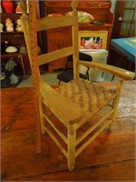 Antique Child's/Doll Wooden/Wicker Chair