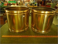 2 Solid brass containers