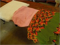 3 VTG Knitted Blankets