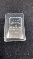 1 Oz 999.5 Platinum Bar Credit Suisse * No Tax On