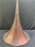 Large Antique Metal Victrola or Phonograph Horn