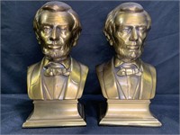 Heavy Brass Abraham Lincoln Bookends