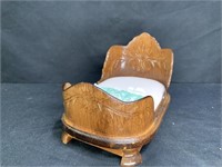 Dollhouse Rounded Antique Wooden Boat Bed