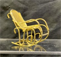Gold metal rocking chair Dollhouse Furniture
