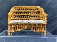 Wicker Rattan Couch Dollhouse Furniture