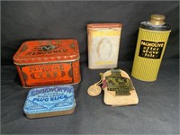 Vintage and Antique Tobacco and After Shave tins